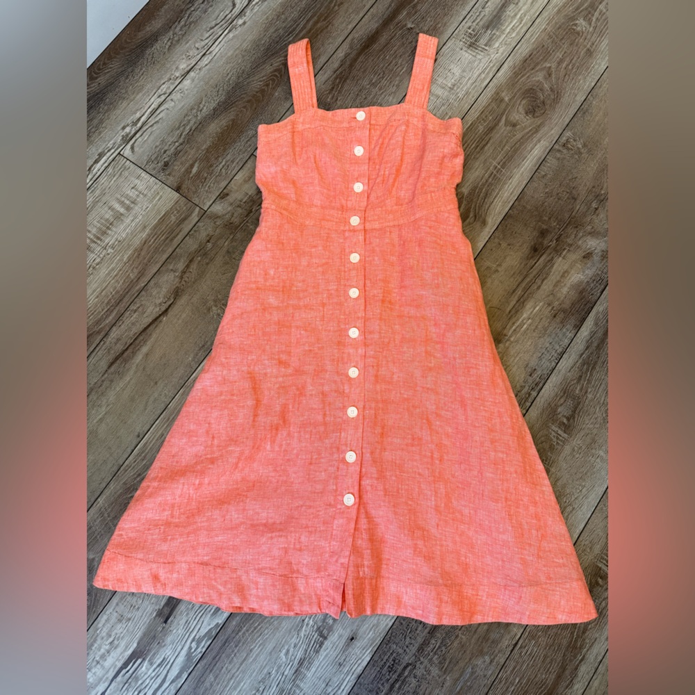 Talbots Coral Button-Front Sundress